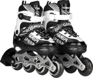 Роликовые коньки CosmoRide Aqua (р-р 27-30, черный/белый) фото