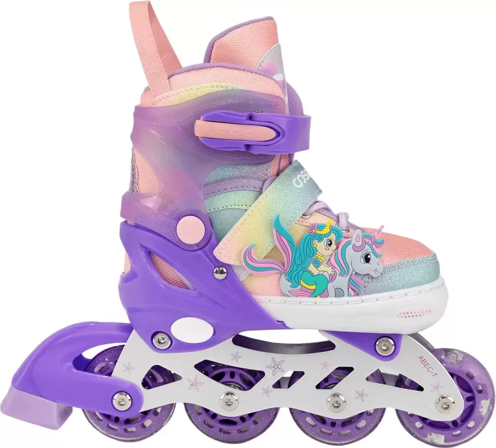 Роликовые коньки CosmoRide Cleo (р-р 35-38, белый/фиолетовый) фото