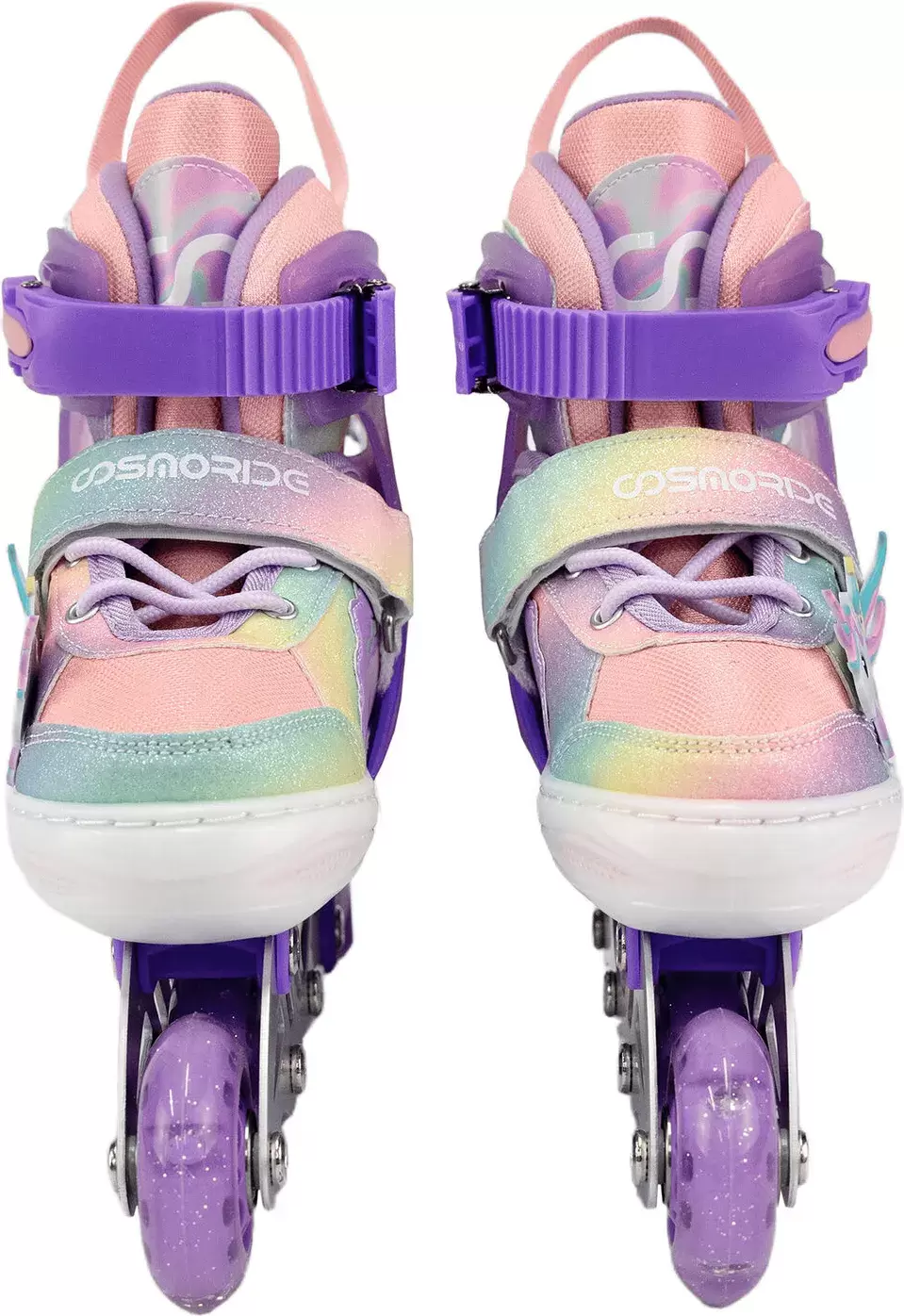 Роликовые коньки CosmoRide Cleo (р-р 35-38, белый/фиолетовый) фото