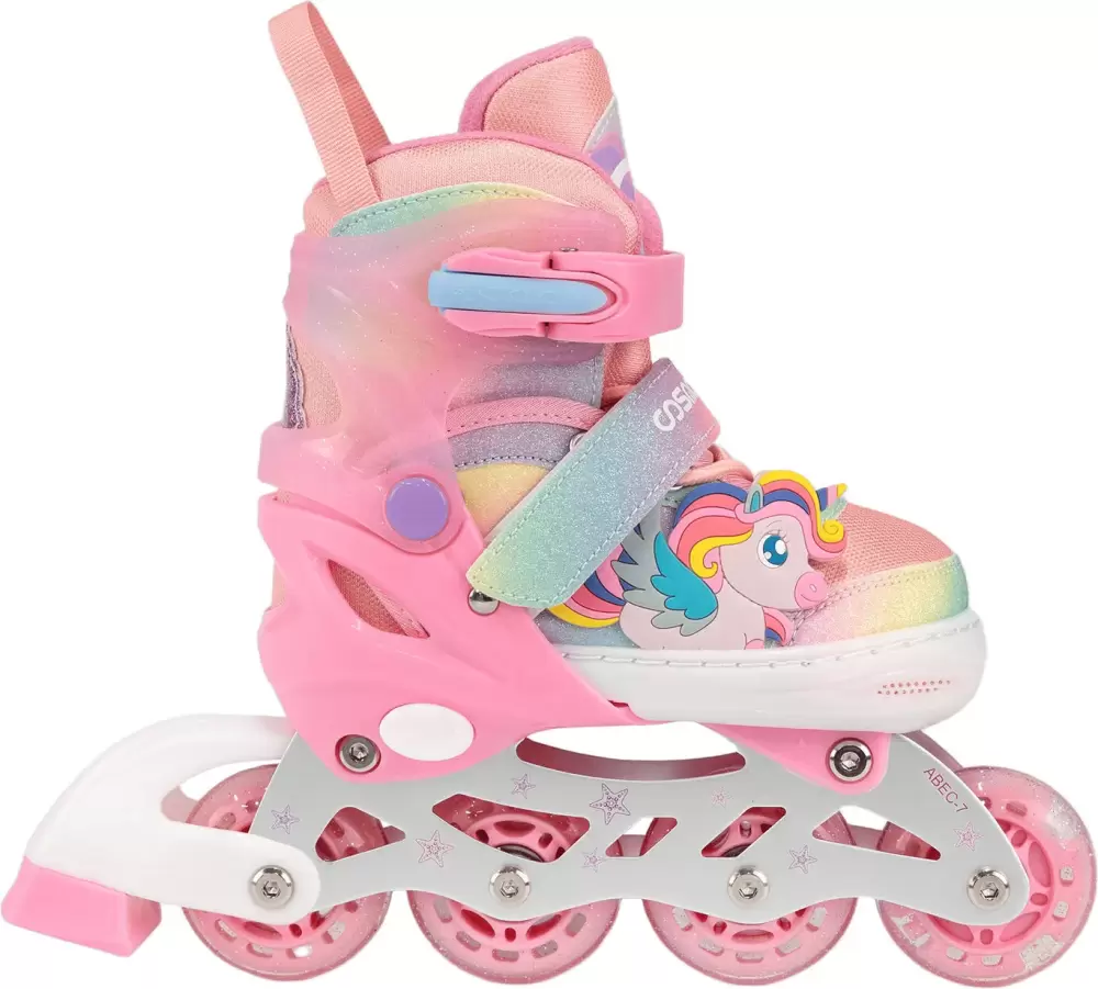 Роликовые коньки CosmoRide Cleo (р-р 35-38, белый/розовый) фото