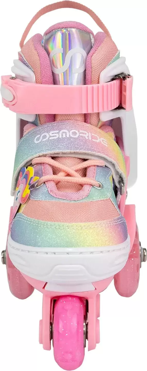 Роликовые коньки CosmoRide Fei + набор защиты (р-р 27-30, белый/розовый) фото