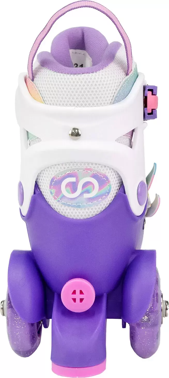 Роликовые коньки CosmoRide Fei + набор защиты (р-р 31-34, белый/фиолетовый) фото