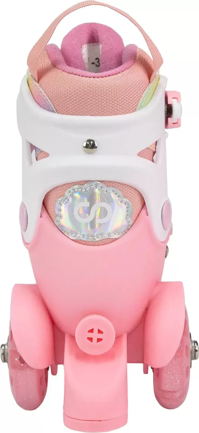 Роликовые коньки CosmoRide Fei + набор защиты (р-р 31-34, белый/розовый) фото