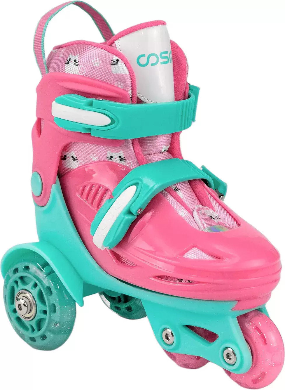 Роликовые коньки CosmoRide Honey + набор защиты (р-р 31-34, мятный/розовый) фото