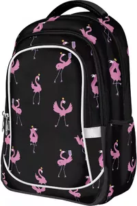Школьный рюкзак Creativiki Фламинго РЮК40КР-Ф (черный) фото