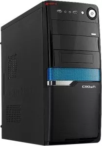 Корпус для компьютера Crown CMC-SM160 400W Black/Blue фото