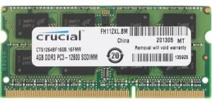 Модуль памяти Crucial CT51264BF160B DDR3 SO-DIMM PC3-12800 4GB  фото