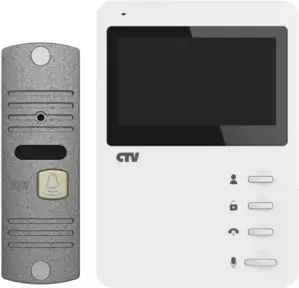 Комплект видеодомофона CTV CTV-DP1400N (белый/бронза) фото