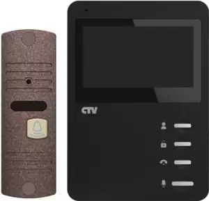 Комплект видеодомофона CTV CTV-DP1400N (черный/бронза) фото