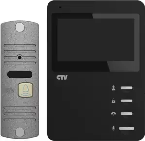 Комплект видеодомофона CTV CTV-DP1400N (черный/серебристый) фото