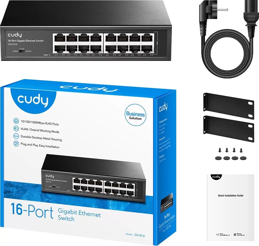 Неуправляемый коммутатор Cudy GS1016 3.0 фото