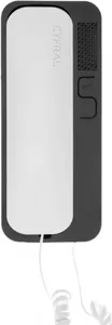 Абонентское аудиоустройство Cyfral Unifon Smart B (черный, с белой трубкой) фото