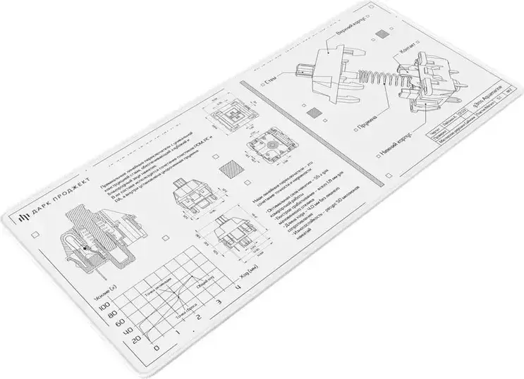 Коврик для мыши Dark Project MD3a Aquamarine (белый) фото