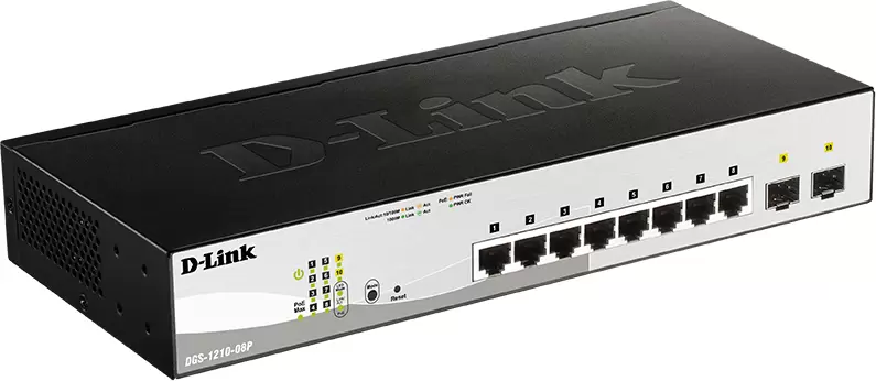 Настраиваемый коммутатор D-Link DGS-1210-08P/G3A фото