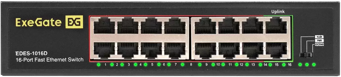 Неуправляемый коммутатор ExeGate EDES-1016D фото