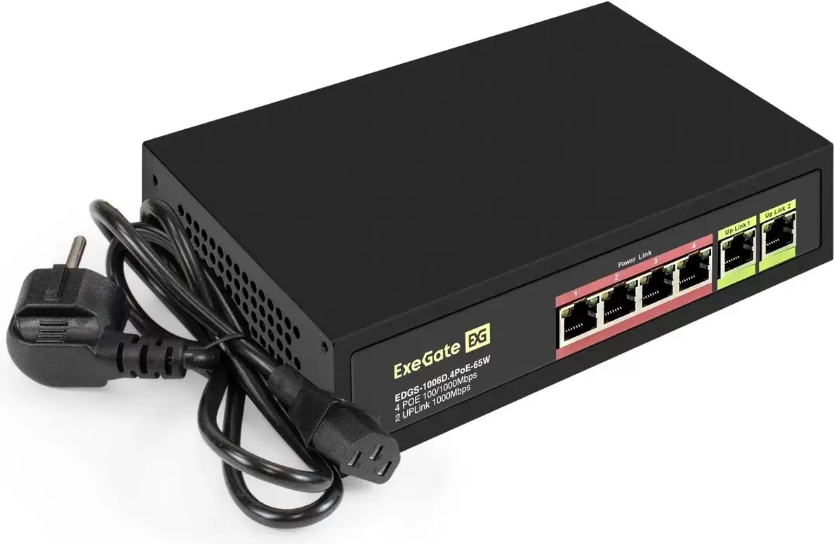 Неуправляемый коммутатор ExeGate EDGS-1006D.4PoE-65W фото
