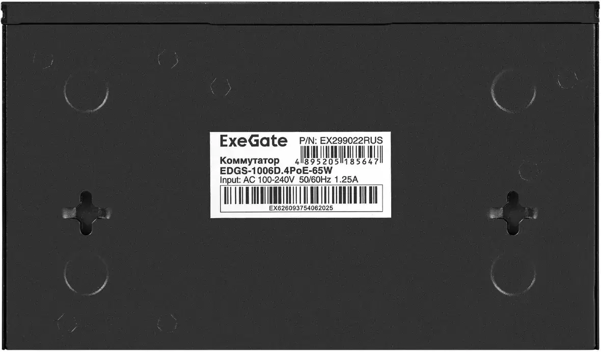 Неуправляемый коммутатор ExeGate EDGS-1006D.4PoE-65W фото