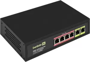 Неуправляемый коммутатор ExeGate EDGS-1006D.4PoE-65W