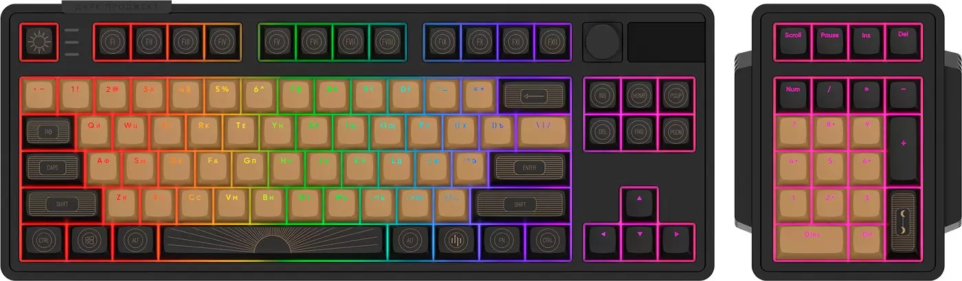 Dark Project KD87A+Numpad (g3ms Aquamarine, черный)