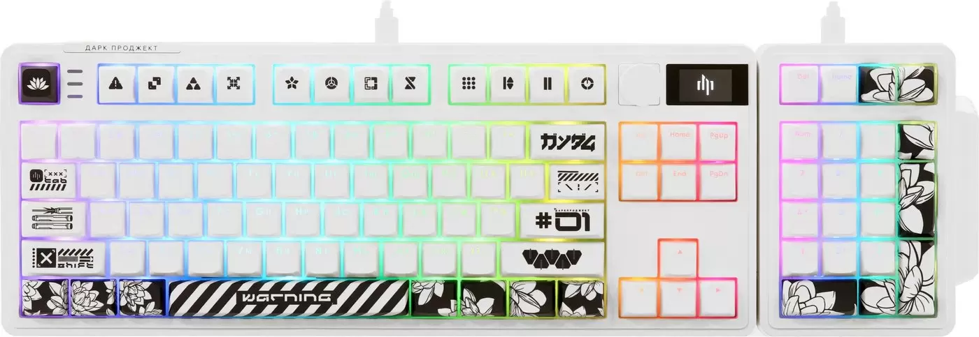 Dark Project KD87A+Numpad (G3ms Moonstone Switch, белый)