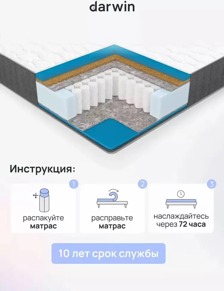 Матрас Darwin Titan 90x200 фото