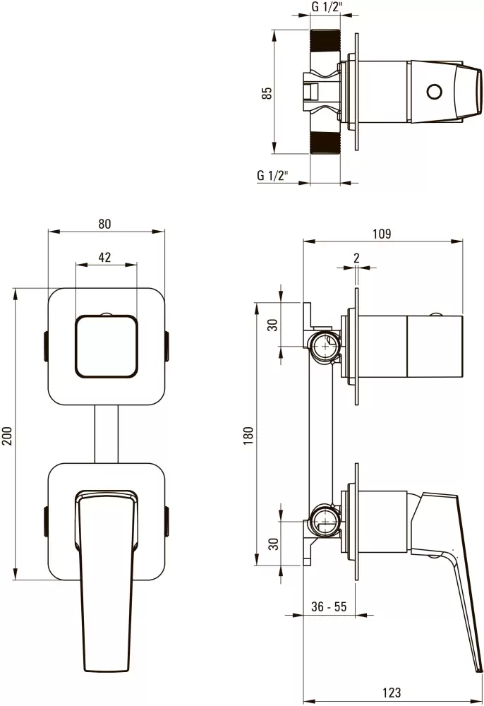 Смеситель Deante Blur BQL 044P фото