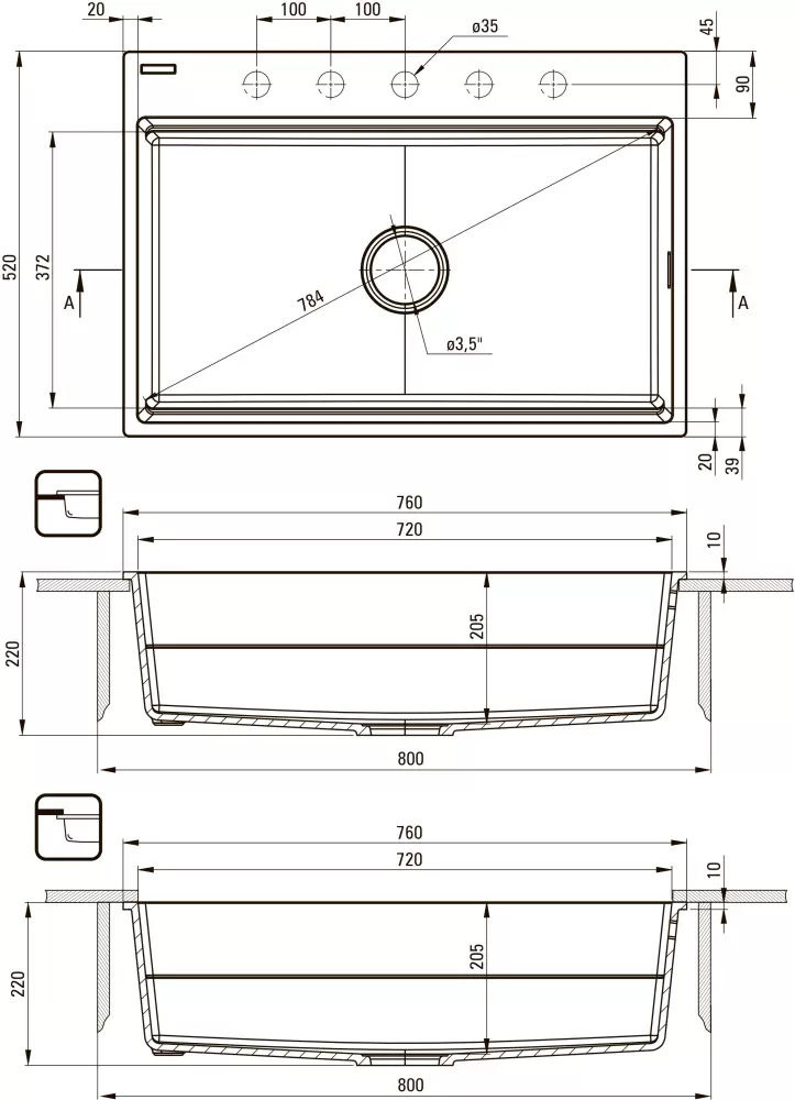 Кухонная мойка Deante Magnetic ZRM T10B фото