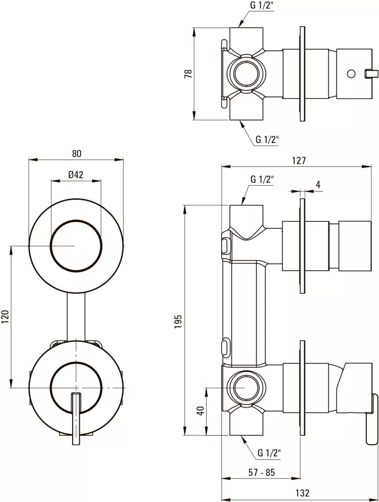 Смеситель Deante Silia BQS 044P фото