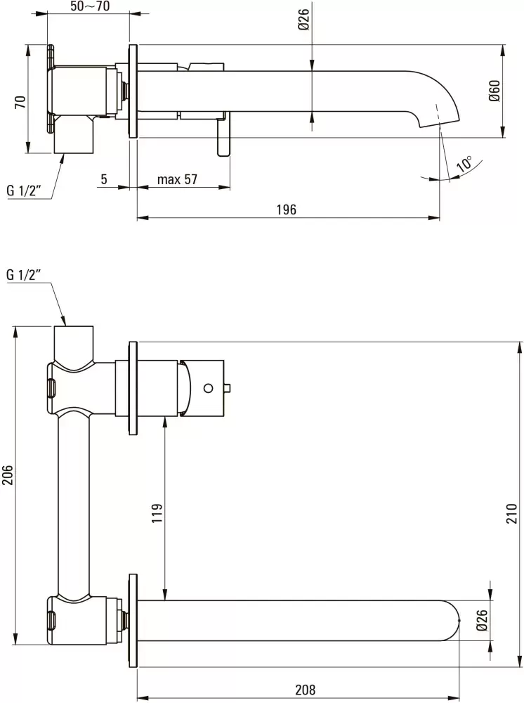 Смеситель Deante Silia BQS N54L фото