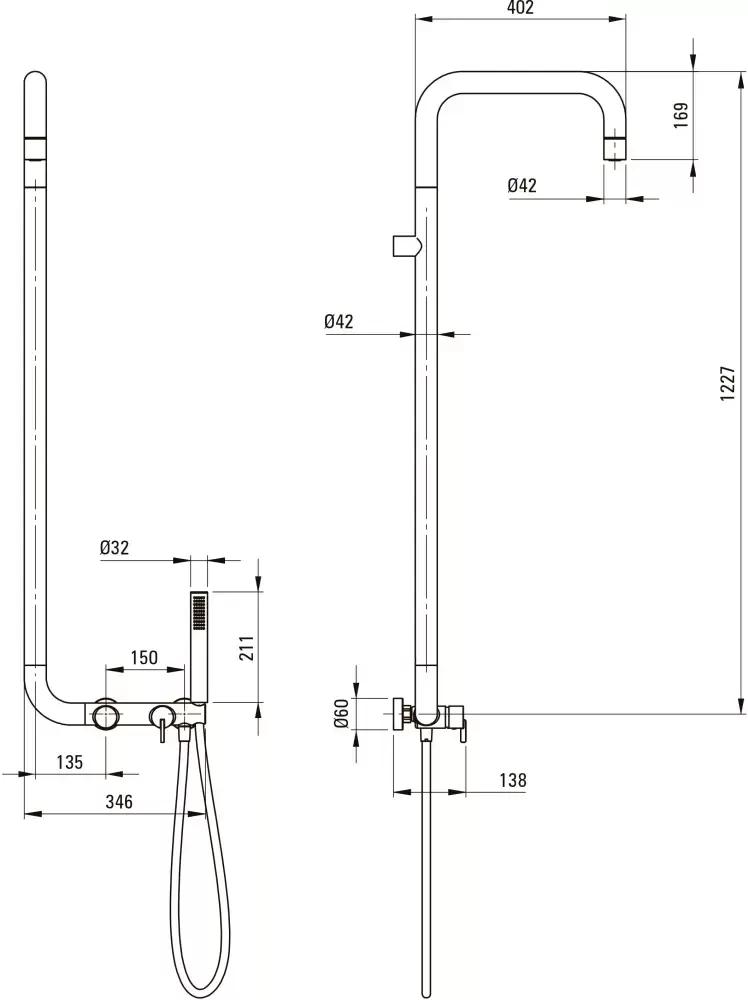 Душевая система Deante Silia NQS R4XM фото