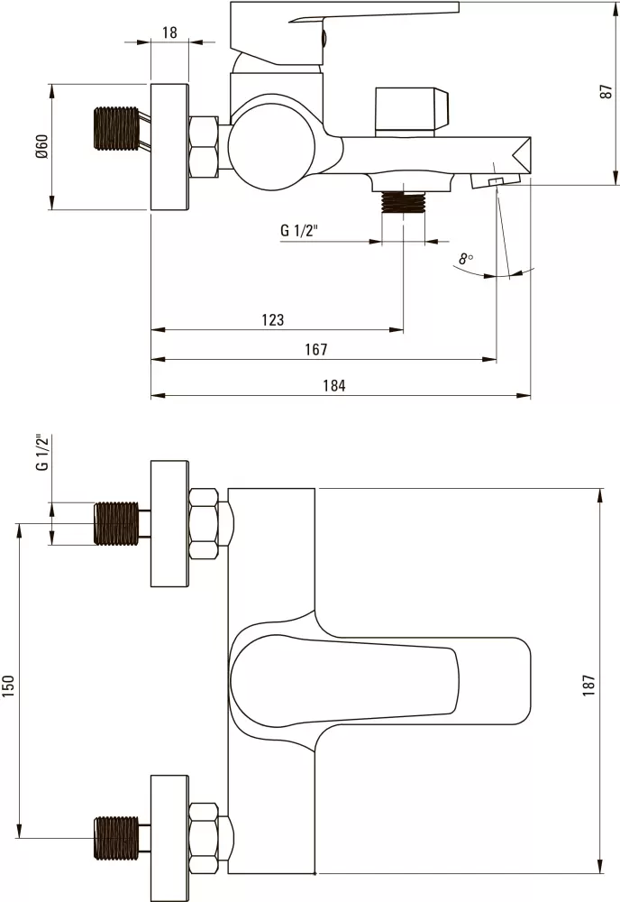 Смеситель Deante Tubo BUT 010M фото