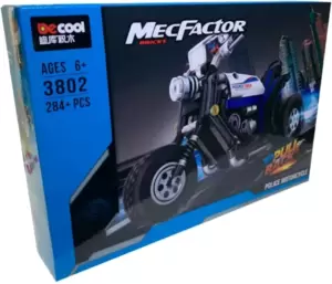 Конструктор Decool MecFactor 3802 Полицейский мотоцикл фото