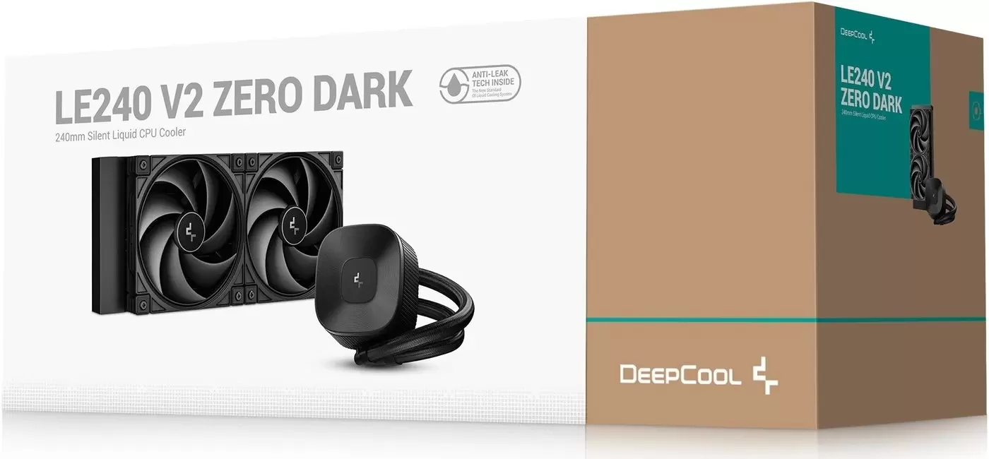 Система жидкостного охлаждения для процессора DeepCool LE240 V2 Zero Dark R-LE240ZERO-BKLNMD-G-1 фото