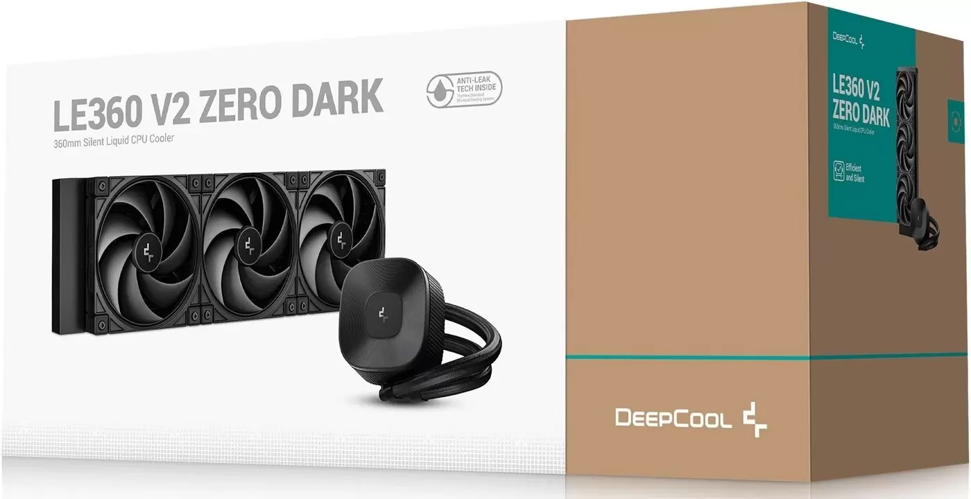 Кулер для процессора DeepCool LE360 V2 Zero Dark R-LE360ZERO-BKLNMD-G-1 фото