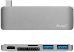 Док-станция Deppa USB-C адаптер для MacBook (графит) фото