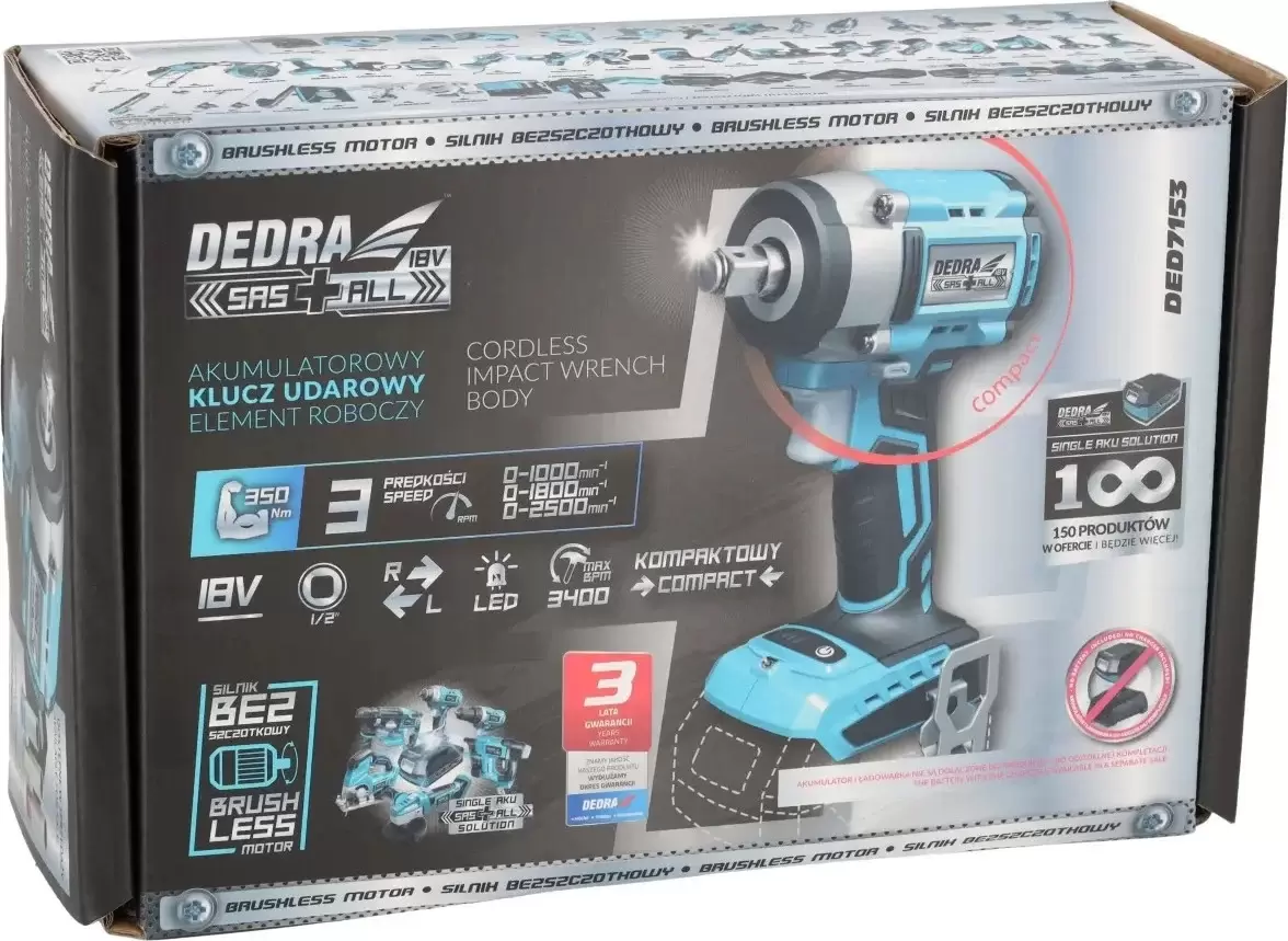 Гайковерт Dedra DED7153 фото