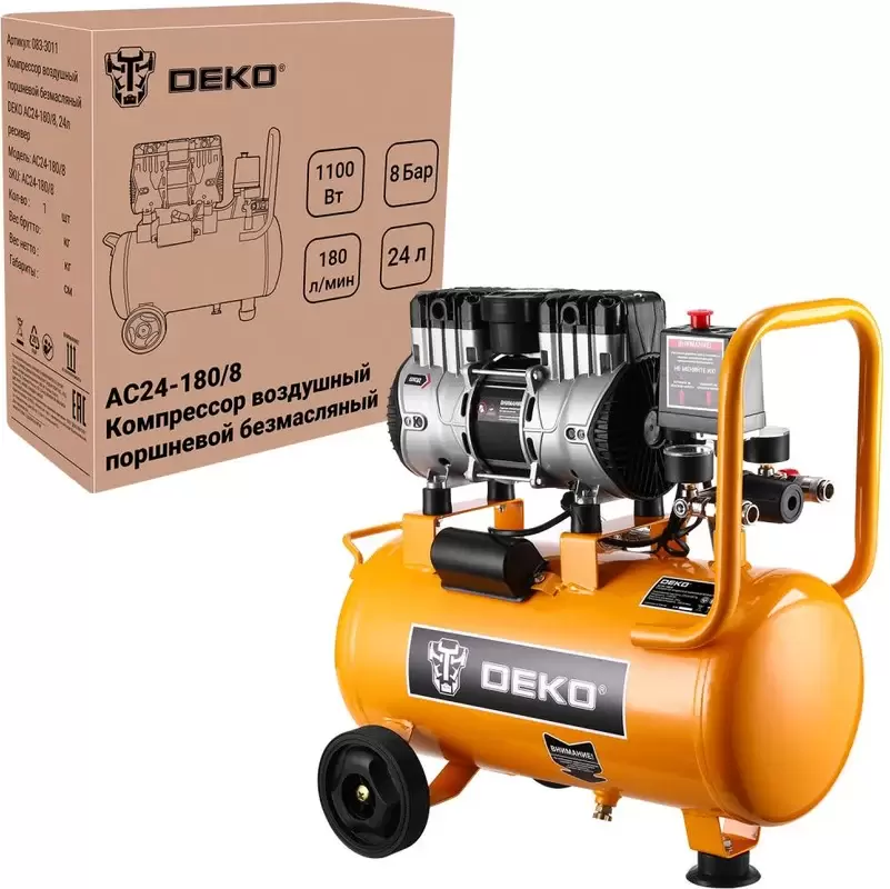 Компрессор Deko AC24-180/8 (083-3011) фото