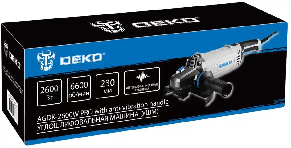 Углошлифовальная машина Deko AGDK-2600W PRO (084-1083) фото