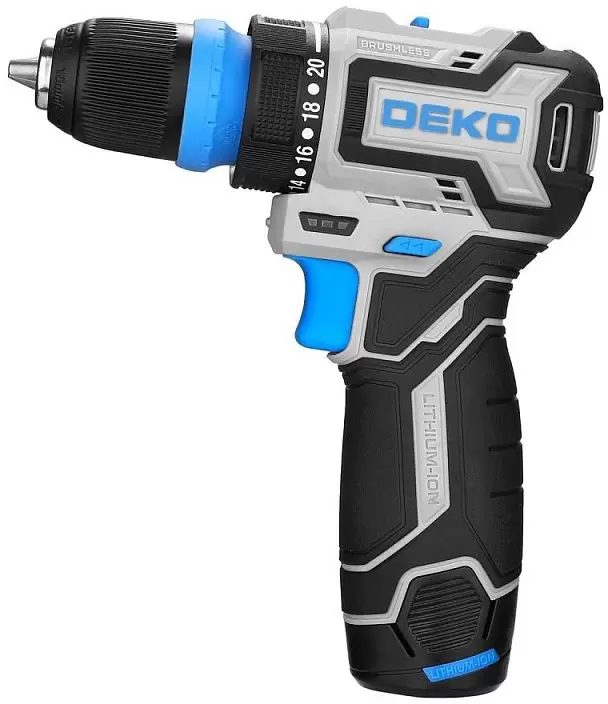 Аккумуляторная дрель-шуруповерт Deko Loner 12V PRO (085-1121) фото
