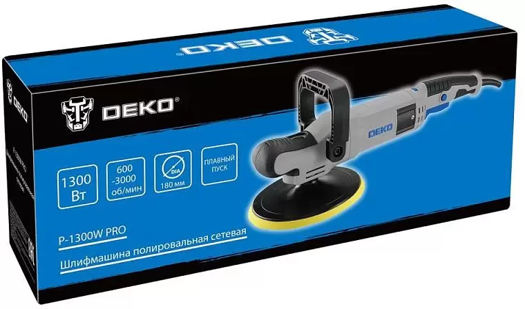 Полировальная машина Deko P-1300W PRO (084-1099) фото