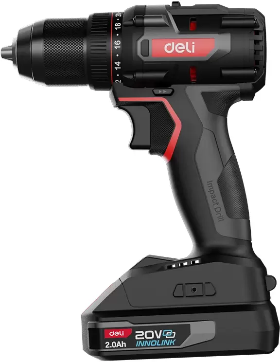 Дрель-шуруповерт аккумуляторная Deli DE-DZ20-2D2 фото 2