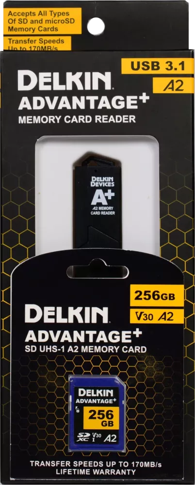 Delkin Devices Advantage+ SD Reader and Card Bundle SDXC 256GB