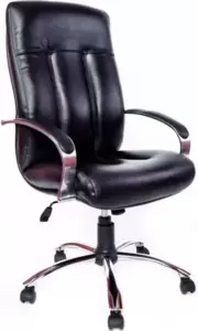 Офисное кресло Деловая обстановка Даллас Хром СХН кожа (черный)