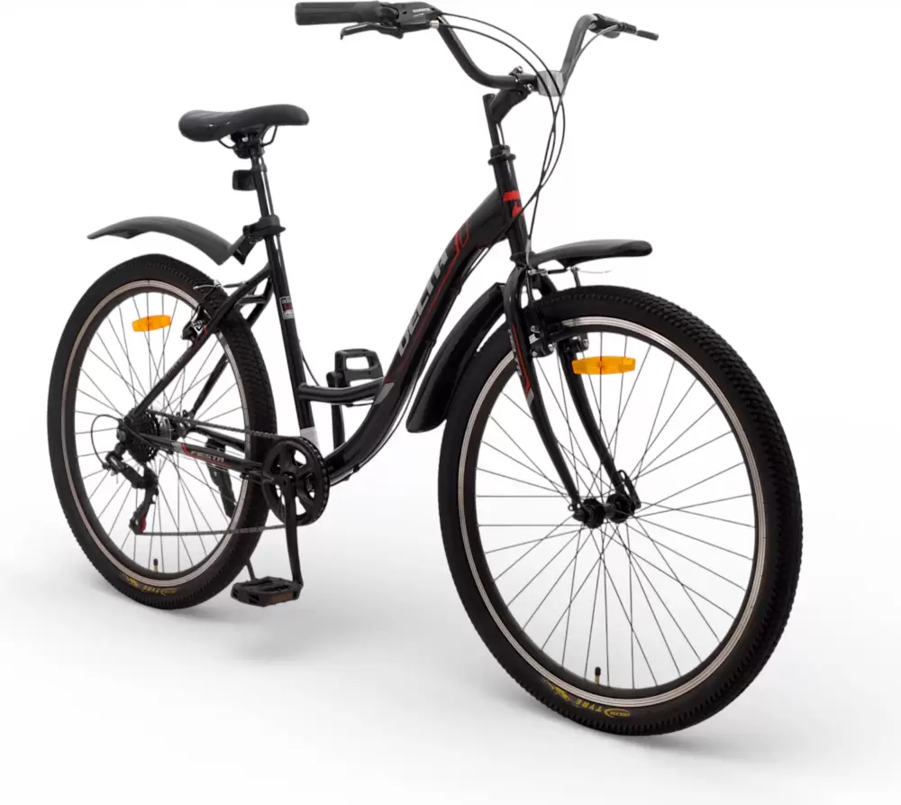 Велосипед DeltA Fiesta FIESTA26.17.BK-RD 26 (черный/красный) фото