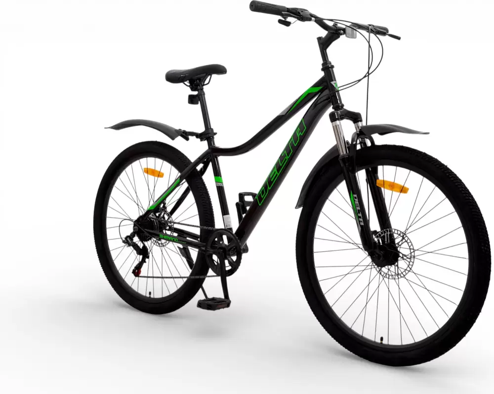 Велосипед DeltA Flex FLEX27.17.BK-GN 27.5 (черный/зеленый) фото