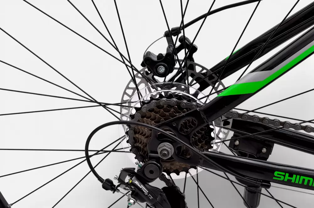 Велосипед DeltA Flex FLEX27.17.BK-GN 27.5 (черный/зеленый) фото