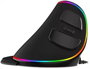 Вертикальная компьютерная мышь Delux M618 Plus RGB фото