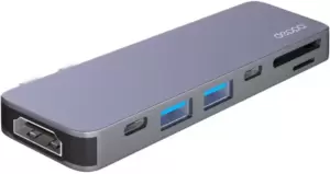 Док-станция Deppa USB-C адаптер для MacBook 7 в 1 (графит) фото