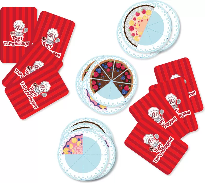 Настольная игра Десятое королевство Торт по тарелочкам! Учим дроби на тортиках 04914 фото