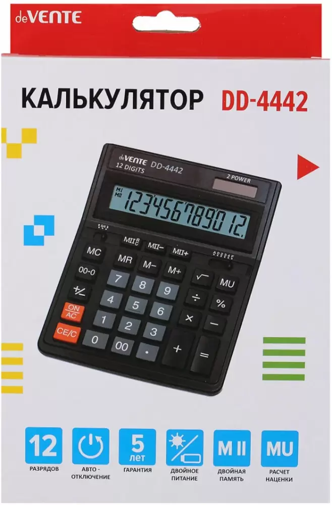 Калькулятор deVente DD-4442 фото